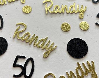 160 Personalized Birthday Confetti: Custom Name & Year for any Party Decorations including 30th, 50th, 40th 15th, 21st birthday 160 pieces