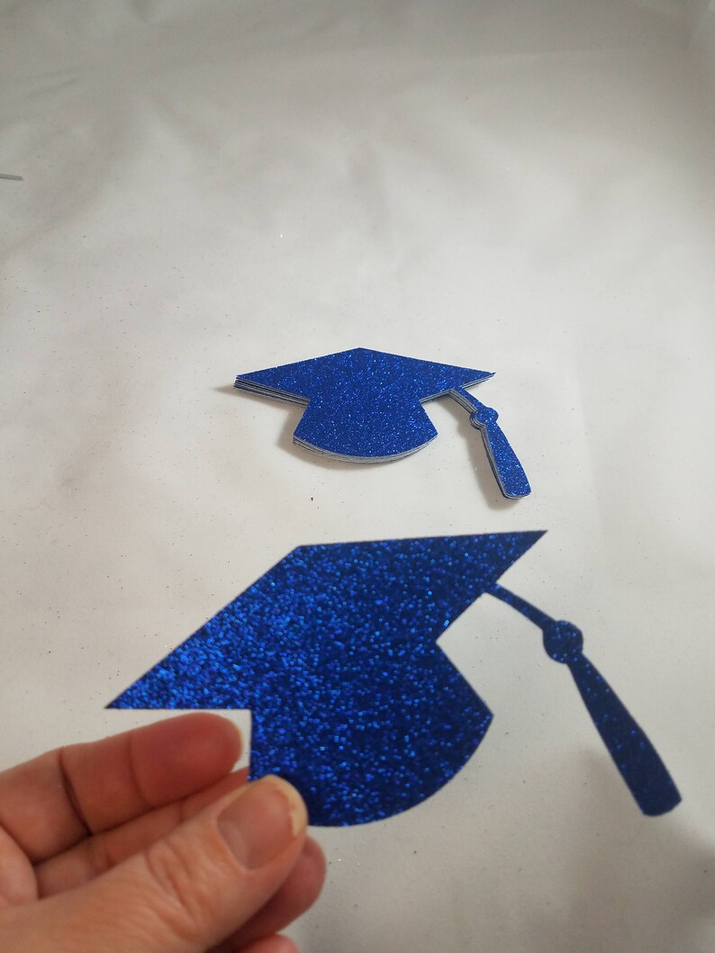 12 Glitter Graduation Cap Cut Outs / Die Cuts / Graduation Etsy
