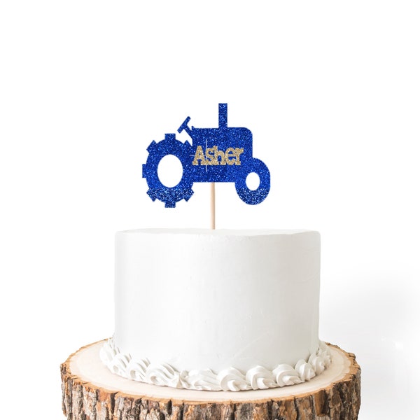 Personalized Tractor with Name Cake Topper and/or Centerpiece for birthday, baby shower and other party decorations