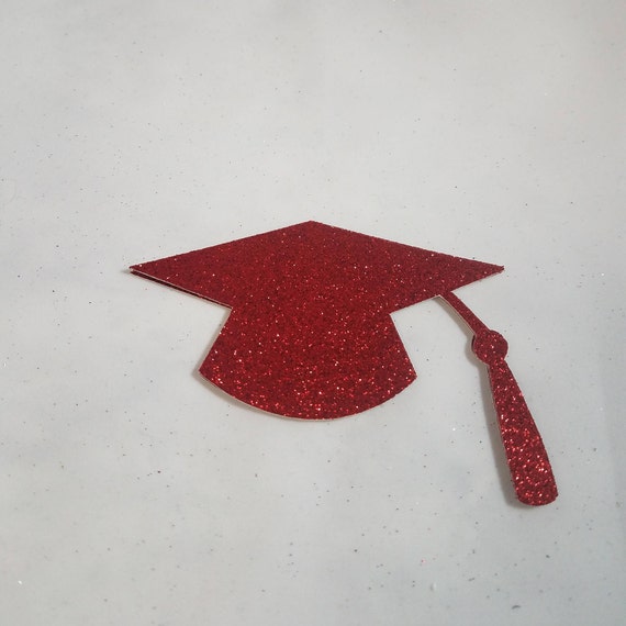 12 Glitter Graduation Cap Cut Outs / Die Cuts / Graduation | Etsy