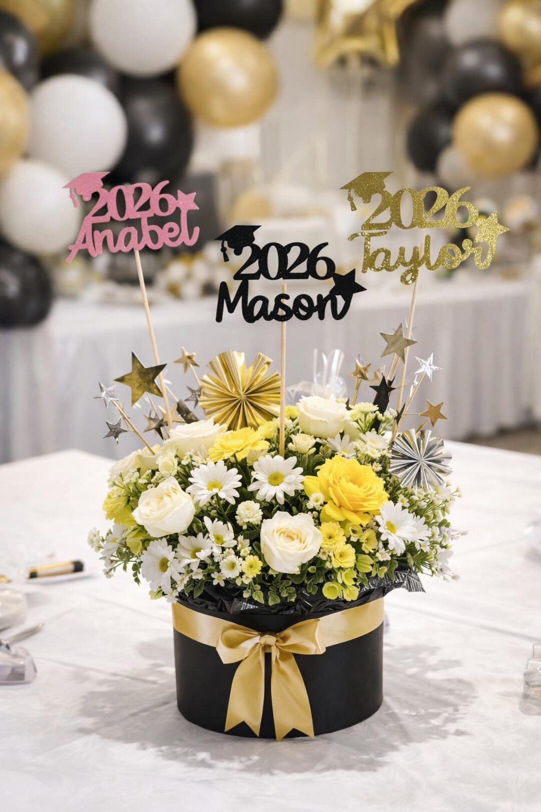 Grade R Graduation Table Ideas Personalized Graduation Centerpiece Sticks | Class of 2026 Custom Name ...