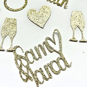 Custom or Personalized Name Confetti for Bachelorette, Engagement, Wedding, Anniversary Bride & Groom Party Decorations/Decor image 4