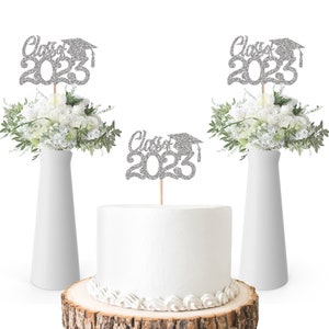 3 Glitter Graduation Class of 2025 Centerpieces //  Large Graduation Centerpieces // 2025 // Graduation Party Decorations // Grad /