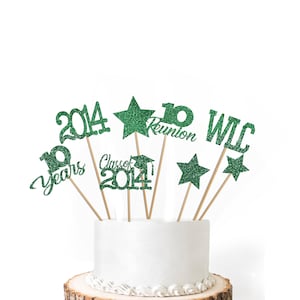 8 Class Reunion Centerpiece Sticks, Class Reunion Party Decorations, 50th Class Reunion, 50 years, Any year