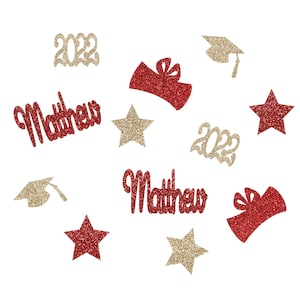 Personalized Name Year Graduation Confetti // Graduation Party Decorations 2025 //  Class of 2025