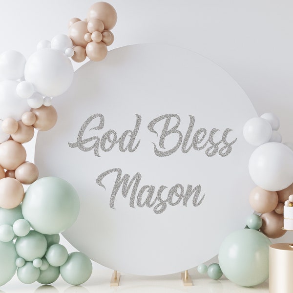 Personalized Backdrop Letters for Balloon Arch and/or Signs for Birthday Party, Baptisms, Christenings, First Communion, Baby Shower Decor