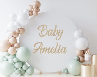 Personalized Backdrop Letters for Balloon Arch and/or Signs for Birthday Party, Baptisms, Christenings, First Communion, Baby Shower Decor