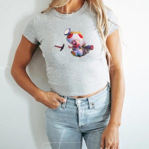 Super Mario Galaxy Baby Tee, Mario Baby tee, All characters Mario Peach Nintendo Mario World, Epic Universe Shirt, Mario Women Shirt image 3