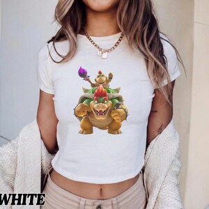 Super Mario Galaxy Baby Tee, Mario Baby tee, All characters Mario Peach Nintendo Mario World, Epic Universe Shirt, Mario Women Shirt image 5