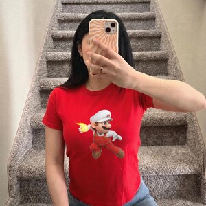Super Mario Galaxy Baby Tee, Mario Baby tee, All characters Mario Peach Nintendo Mario World, Epic Universe Shirt, Mario Women Shirt image 4