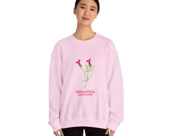 Moletom com gola redonda, flor nativa da Califórnia, boca-de-leão | Design de paisagem para renaturalização