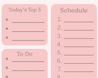 Leuke esthetische plannerbundel - dagelijks wekelijks maandelijks afdrukbare set - minimale pastelplanner - direct downloaden - productiviteitsorganisator pdf