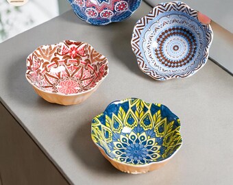 Ceramic Sauce Dish Small Dip Bowl Seasoning Plate Japanese Tableware Condiment Dish Soy Sauce Vinegar Bowl Kitchen Dine Decor Accessory Set