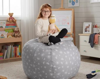 Kids Plush Toy Storage Bean Bag