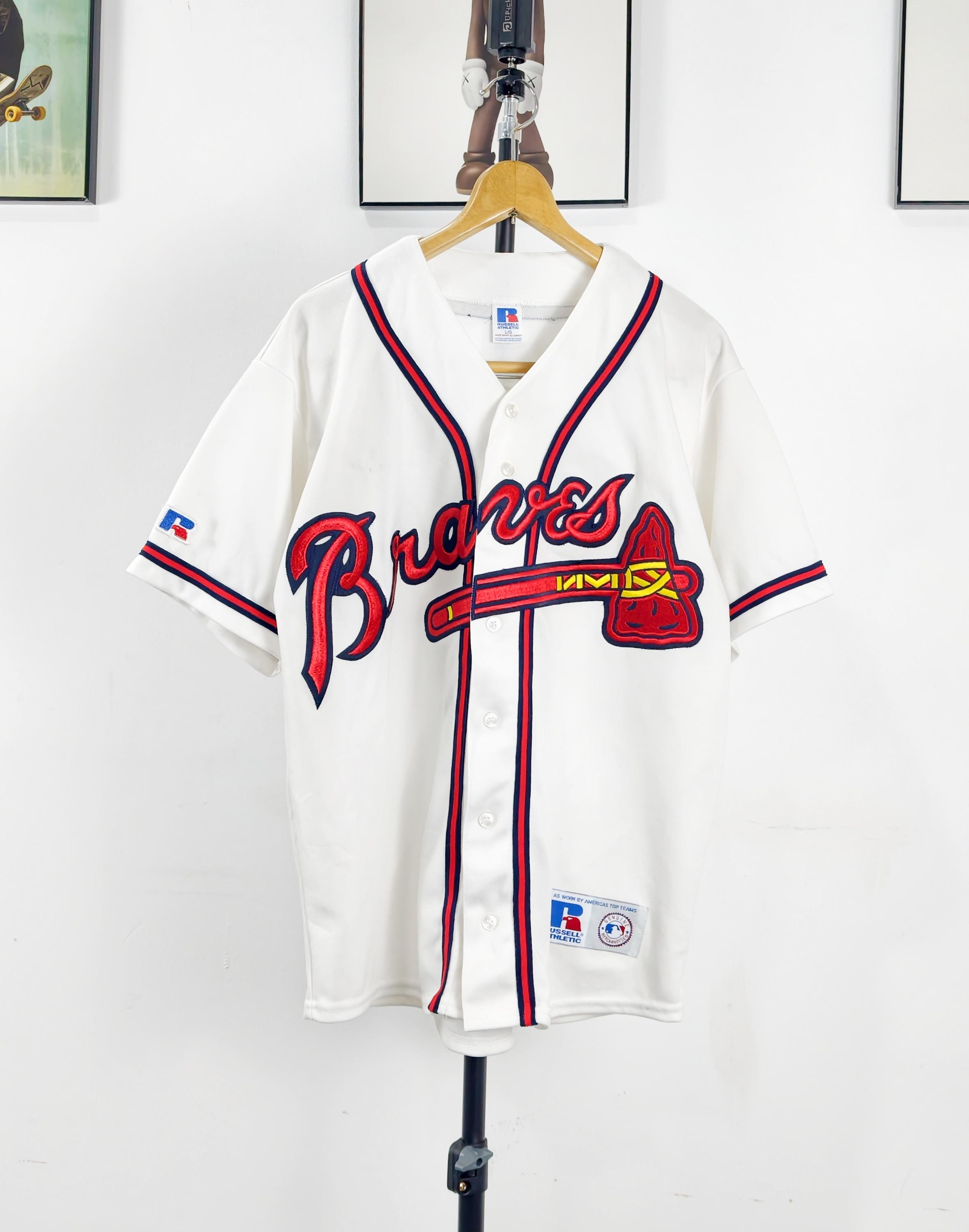 Vintage Russell Athletic Atlanta Braves Jersey Men's - Etsy