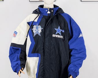 Dallas Cowboys Vintage 90s Starter Hooded Jacket - Rare Star Logo