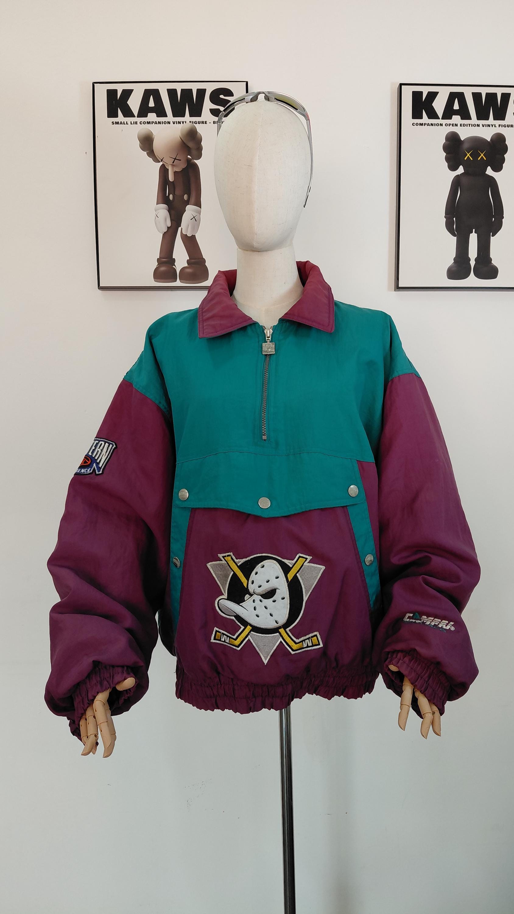 Vintage 90s the Mighty Ducks Big Logo Pullover Jacket by NUTMEG 