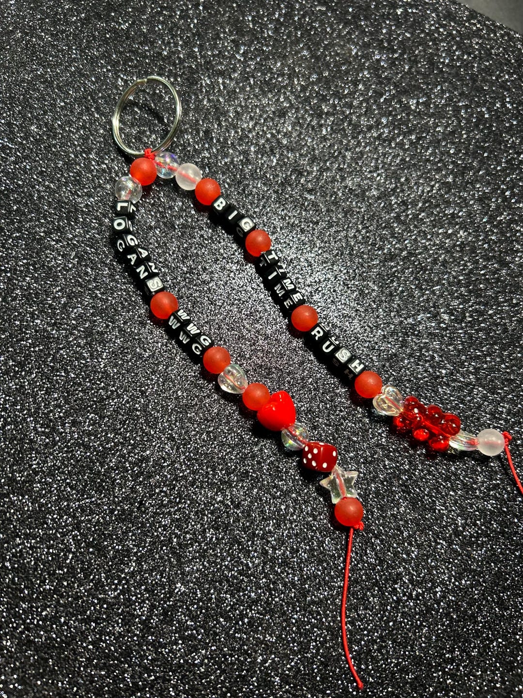 Logan’s WWG Big Time Rush Keychain - BTR Inspired Beaded Keychain - Etsy