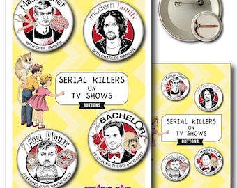 Serial Killers on TV Shows (4-Pack) – Pins