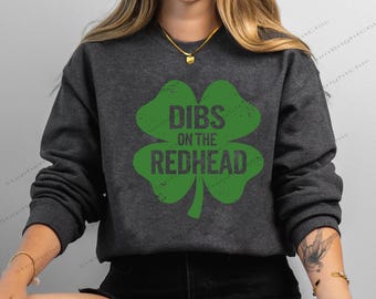 Dibs On The Redhead Shirt Design, Irish T-shirt For St Patrick Day, Dibs On The Red Head, Redhead Ginger PNG, St Patty Day Ginger Humor Tee