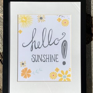 5x7&quot; PRINT - hello sunshine | frameable | Kristin Leff Studio