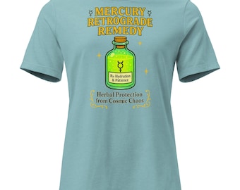 Camiseta con remedio para Mercurio Retrógrado: Protección botánica y herbal, regalo astrológico