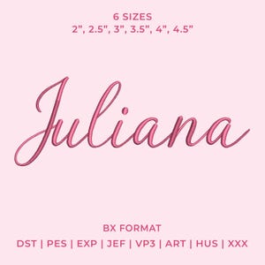Handgeschriebene Stickschrift im BX-Format, feminine Schreibschrift, exklusive Namensstickerei-Schriftart, Sofort-Download für Geschenke