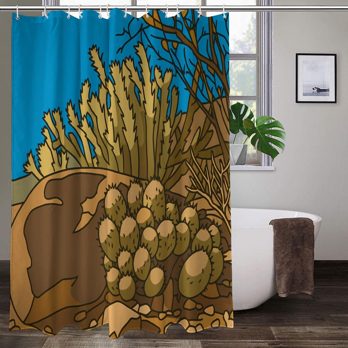 Kaktus duschvorhang - Etsy.de
