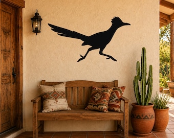 Roadrunner Desert Wall Art - Bold Southwest Bird Sculpture