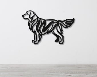 Golden Retriever Wall Art: Modern Classic Style - Indoor Outdoor