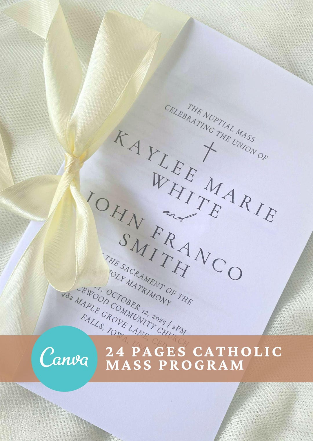 Catholic Wedding Program, Catholic Wedding Ceremony, Wedding Mass ...
