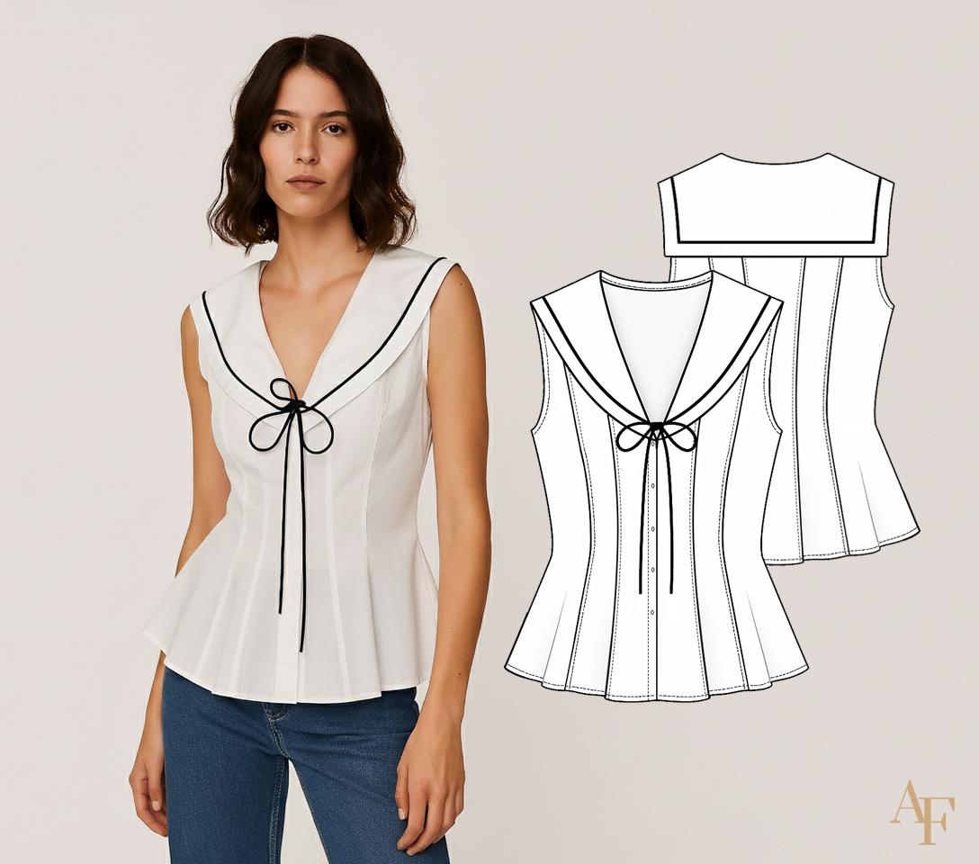 Womens Sailor Blouse - Etsy