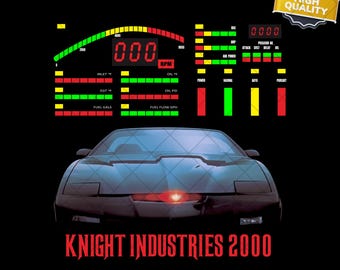 New Knight Rider Kitt PNG & SVG Digital Download, Dashboard Retro Tv Series - Instant Download