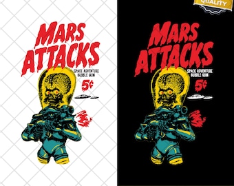 Mars Attacks, Topps, Karty kolekcjonerskie, 1962, Coll PNG i SVG do pobrania cyfrowego – natychmiastowe pobranie