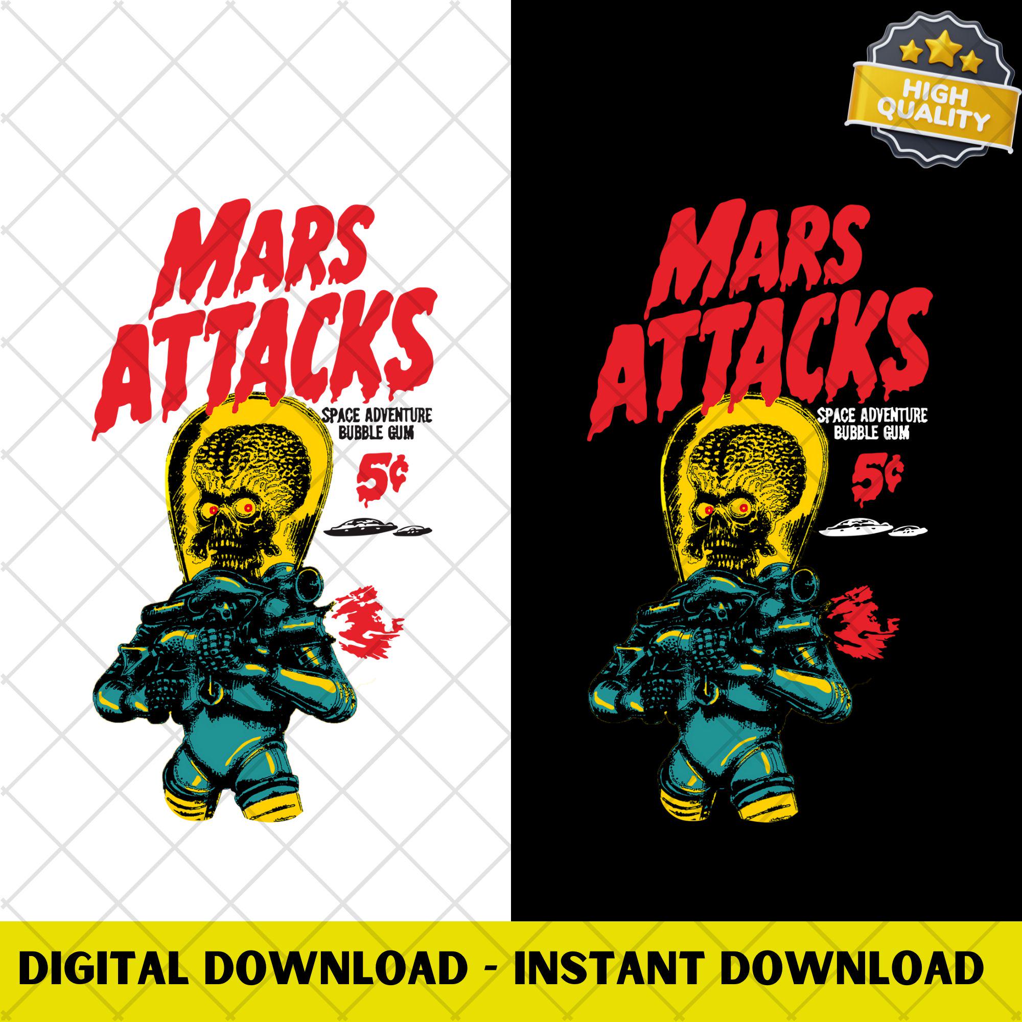 Mars Attacks, Topps, Trading Cards,1962, Coll PNG & SVG Digital