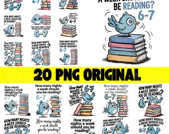 20 Design, wie viele Nächte in der Woche sollten Sie 6-7 Png lesen, Taube Elefant Schweinchen Kinderbücher Png, Lehrer Sechs Sieben 67 Png