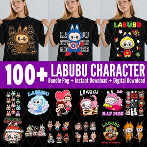 100+ Labubu Clipart Mega Bundle: Cartoon Character PNG, SVG