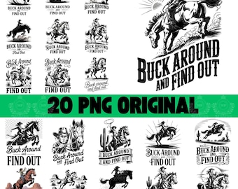 20 Buck Around and Find Out Rodeo Western Instant Digital Download | Trendy Western Designs, Trendy Shirt PNG Downloads, Western PNG files