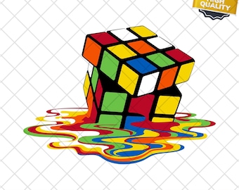 Big Bang Theory Tv Series Geschmolzenes Rubic Logo PNG & SVG Digital Download - Sofort Download