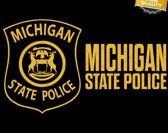 New Police Michigan State Police Department Service PNG & SVG Digital Download - Instant Download