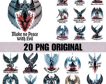 20 デザイン 悪と和解しない PNG SVG、キリスト教の悪 PNG、大天使の戦士 キリスト教の霊的戦い 天使対悪魔 デザイン