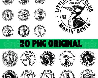 20 Little Pecker Club SVG PNG, plik do grawerowania laserowego, naszywki ze skóry na czapki, plik do wycinania logo wektorowego, zabawny, modny plik do wycinania Cricut dla dorosłych