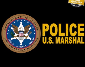 Us United States Marshal Police Military Special Force Department PNG & SVG Digital Download - Instant Download