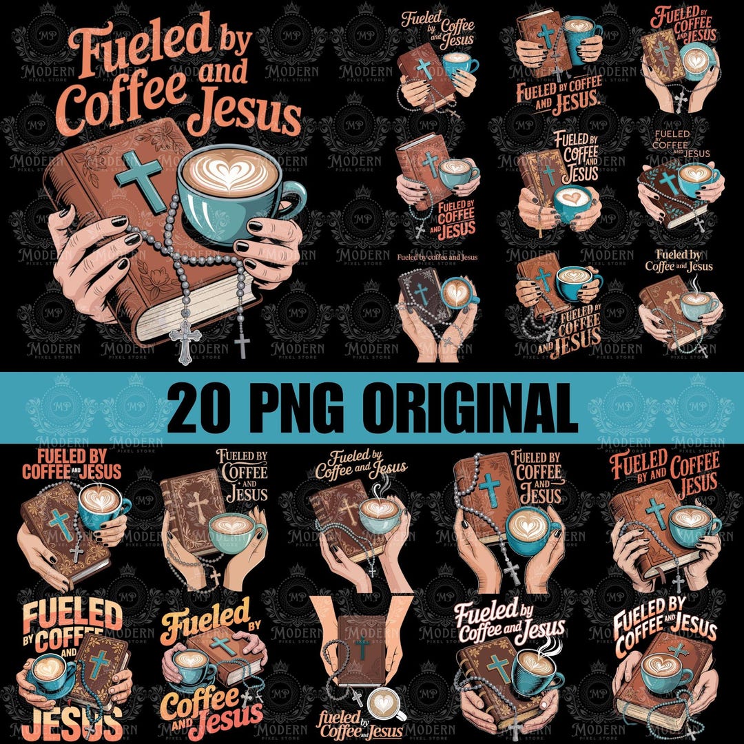 20 Fueled by Coffee and Jesus Png, Religion Png, Coffee Png, PNG ...