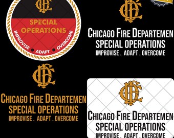 Neue Feuerwehr Chicago Special Betrieb Team Rettung Feuerwehrmann PNG & SVG Digital Download - Sofort Download