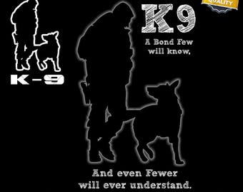 New Police Military Dog PNG & SVG Digital Download - Front And Back Print - K9 A Bond Few Premium Tee - Instant Download