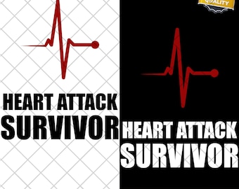 Nuevo regalo de corazón para superviviente de ataque PNG y SVG - Descarga digital instantánea
