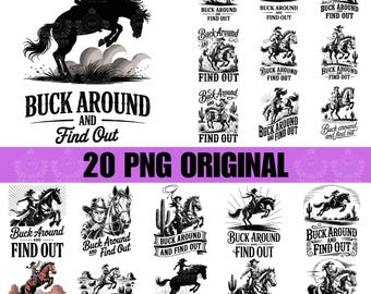 20 Buck Around and Find Out Rodeo Western Instant Digital Download | Western PNG files, Trendy Shirt PNG Downloads, Trendy Western Designs