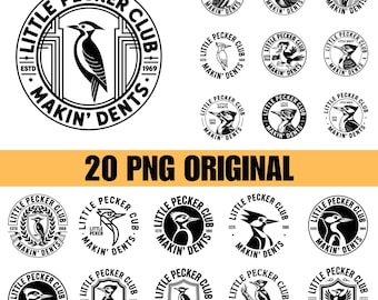 20 Little Pecker Club SVG PNG, Laser Engraving File Leather Hat Patch Designs Vector Logo Cut File Adult Cricut cut files Funny Trendy Shirt