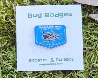 Boxelder Bug Enamel Pin (#08 of 36) - Collectible Bug Badge + Optional Display Banner